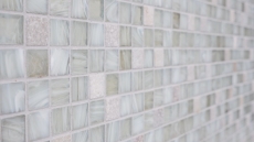 Piedra natural mosaico de vidrio mosaico azulejos crema blanco viejo beige claro cocina splashback azulejo backsplash pared cocina - MOS94-2503