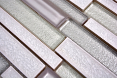 Mosaico de azulejos de cerámica translúcida blanco compuesto mosaico de vidrio Crystal cerámica Ártico blanco MOS83IC-0131_f