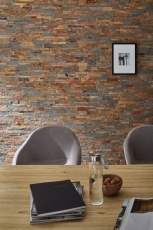 Paneles autoadhesivos de pared de piedra natural revestimiento de pared de pizarra óxido de cobre