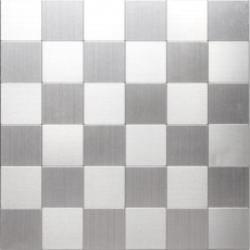 mosaico autoadhesivo azulejo ALU plata metal azulejo backsplash cocina splashback MOS200-4MM99