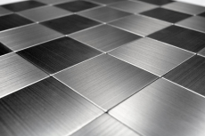 mosaico autoadhesivo azulejo ALU plata metal azulejo backsplash cocina splashback MOS200-4MM99