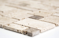 mosaico autoadhesivo azulejo travertino piedra natural beige travertino beige MOS200-4CM14