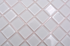 mosaico de vidrio autoadhesivo azulejo mosaico blanco mate azulejo backsplash cocina splashback MOS200-4CM20