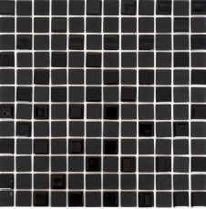 mosaico de vidrio autoadhesivo mosaico de azulejos negro mate salpicaduras de cocina MOS200-4CM22