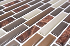 mosaico autoadhesivo stick look vinilo película adhesiva beige marrón emperador azulejo backsplash cocina
