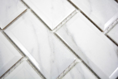 Muestra de mano cerámica mosaico Metro Carrara look backsplash cocina splashback BAD ducha MOS26M-0203_m
