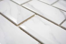 Muestra de mano cerámica mosaico Metro Carrara look backsplash cocina splashback BAD ducha MOS26M-0203_m