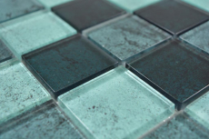 Mosaico de vidrio mosaico azulejos verde turquesa petróleo pared azulejo backsplash cocina cuarto de baño MOS88-0018