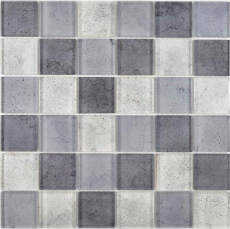 Mosaico de vidrio mosaico azulejos crema gris antracita pared azulejo backsplash cocina cuarto de baño MOS88-0022
