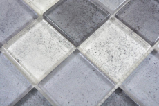 Mosaico de vidrio mosaico azulejos crema gris antracita pared azulejo backsplash cocina cuarto de baño MOS88-0022