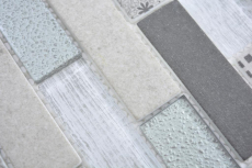 Translúcido Mosaico Ladrillo ECO mosaico de vidrio retro gris pared azulejo backsplash cocina ducha baño MOS88-R002