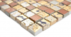 Mosaico de azulejos de piedra artificial de resina de oro amarillo oro bronce naranja pared azulejos backsplash cocina baño aseo cocina splashback - MOS88-0715