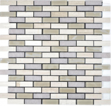 mosaico de vidrio autoadhesivo mosaico compuesto de piedra natural gris azulejo backsplash MOS200-002