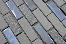 mosaico de vidrio autoadhesivo mosaico compuesto piedra natural antracita gris negro azulejo backsplash MOS200-003