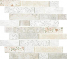Translúcido mosaico de ladrillo compuesto ECO mosaico de vidrio rosa pared azulejo backsplash cocina cuarto de baño MOS24-2095