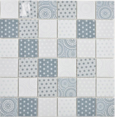 Muestra de mano GLASS mosaico ECO azul pared azulejo backsplash cocina baño mosaico azulejo pared azulejo backsplash cocina baño MOS16-0104_m