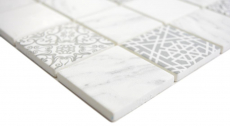 GLASS mosaico ECO Carrara mirada mosaico azulejo pared backsplash cocina cuarto de baño