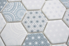 GLASS mosaico Hexágono ECO azul mosaico azulejo pared backsplash cocina cuarto de baño