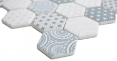 GLASS mosaico Hexágono ECO azul mosaico azulejo pared backsplash cocina cuarto de baño