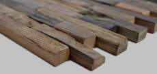 Mosaico de madera de tablones de barco de madera compuesta FSC pared paneles cocina splashback MOS160-21