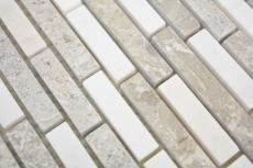Muestra de mano mármol mosaico compuesto piedra gris blanco mosaico azulejo pared azulejo backsplash cocina baño MOS87-0201_m