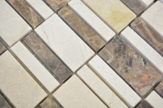 Mosaico de mármol piedra emperador oscuro cremarfil mosaico azulejo pared backsplash cocina cuarto de baño MOS88-1201_f