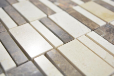 Mosaico de mármol piedra emperador oscuro cremarfil mosaico azulejo pared backsplash cocina cuarto de baño MOS88-1201_f