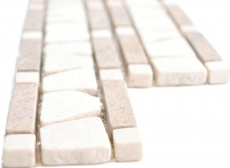 Borde de mármol chocolate crema beige nogal marrón borde de piedra natural pared baño cocina suelo WC sauna - MOSBOR-BC07