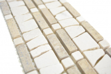 Borde de mármol chocolate crema beige nogal marrón borde de piedra natural pared baño cocina suelo WC sauna - MOSBOR-BC07