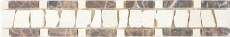 Borde de mármol marrón oscuro chocolate marrón crema beige borde de piedra natural pared baño cocina suelo sauna - MOSBOR-EC11