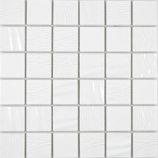 Muestra de mano mosaico de cerámica Kanaan blanco liso mosaico azulejo pared azulejo backsplash cocina baño MOS14-0101_m