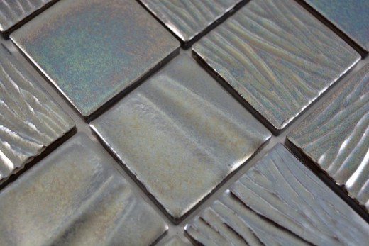 Azulejo de mosaico de cerámica negro iridium antracita azulejo de mosaico pared azulejo backsplash cocina cuarto de baño MOS14-0003