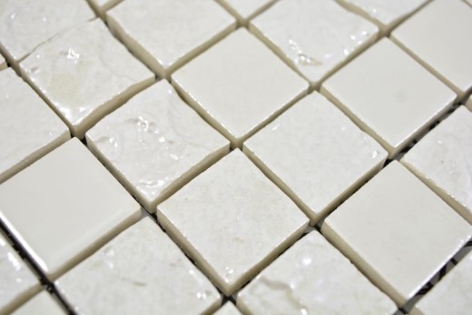 Azulejo de mosaico de cerámica exclusiva Japón antiguo blanco pared azulejo backsplash cocina baño aseo - MOS14-0001