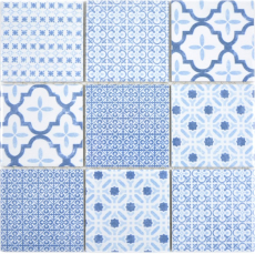 Muestra de mano mosaico de cerámica COOL azul mosaico azulejo pared azulejo backsplash cocina baño MOS22B-CB04_m