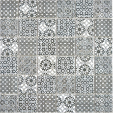 Muestra de mano cerámica mosaico blanco negro mosaico azulejo pared azulejo backsplash cocina baño MOS14-0333_m