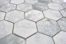 Hexagonal hexágono mosaico azulejo de cerámica de cemento mirada gris claro mosaico azulejo pared azulejo backsplash cocina cuarto de baño aseo - MOS11H-0222