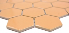 Hexagonal hexágono mosaico azulejo de cerámica ocre naranja brillante mosaico azulejo pared azulejo backsplash azulejo de la cocina baño aseo - MOS11H-1208