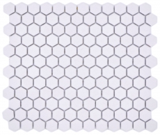 Mosaico de cerámica hexágono blanco R10B plato de ducha baldosas azulejos de mosaico cocina baño piso MOS11H-0101-R10_f