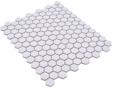 Mosaico de cerámica hexágono blanco R10B plato de ducha baldosas azulejos de mosaico cocina baño piso MOS11H-0101-R10_f
