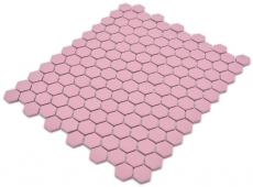 Mosaico cerámico hexágono rosa antiguo R10B plato de ducha azulejo suelo mosaico azulejos cocina baño MOS11H-1111-R10_f