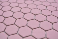 Mosaico cerámico hexágono rosa antiguo R10B plato de ducha azulejo suelo mosaico azulejos cocina baño MOS11H-1111-R10_f