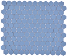 Mosaico de cerámica hexágono azul-verde R10B plato de ducha baldosas azulejos de mosaico cocina baño piso MOS11H-0405-R10_f