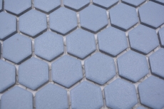 Mosaico de cerámica hexágono azul-verde R10B plato de ducha baldosas azulejos de mosaico cocina baño piso MOS11H-0405-R10_f