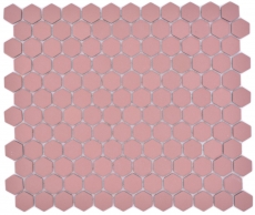 Cerámica mosaico hexágono clinker rojo R10B plato de ducha azulejo mosaico azulejos cocina baño piso MOS11H-0900-R10_f