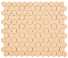 Cerámica mosaico hexágono ocre naranja R10B plato de ducha azulejo suelo mosaico azulejos cocina baño MOS11H-1208-R10_f