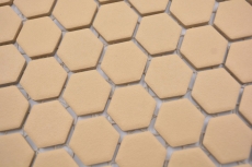 Cerámica mosaico hexágono ocre naranja R10B plato de ducha azulejo suelo mosaico azulejos cocina baño MOS11H-1208-R10_f