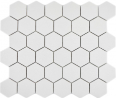 Hexagonal hexágono mosaico azulejo de cerámica blanco R10B plato de ducha azulejo del piso azulejo de mosaico antideslizante baño azulejo WC - MOS11H-0111-R10