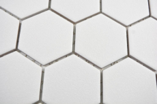 Hexagonal hexágono mosaico azulejo de cerámica blanco R10B plato de ducha azulejo del piso azulejo de mosaico antideslizante baño azulejo WC - MOS11H-0111-R10