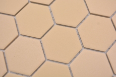 Cerámica mosaico hexágono ocre naranja R10B plato de ducha azulejo suelo mosaico azulejos cocina baño MOS11H-0808-R10_f
