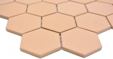 Cerámica mosaico hexágono ocre naranja R10B plato de ducha azulejo suelo mosaico azulejos cocina baño MOS11H-0808-R10_f